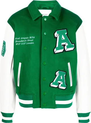 Appliqué-Lettering Bomber Jacket