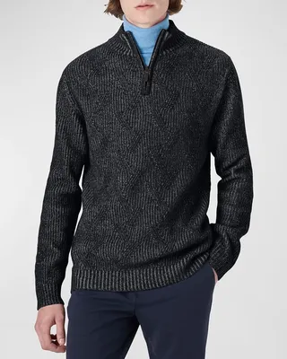 Men's Quarter-Zip Cable Sweater