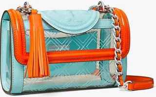 Small Fleming Clear Convertible Shoulder Bag