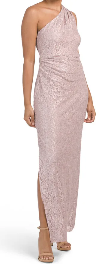 Lace One Shoulder Gown