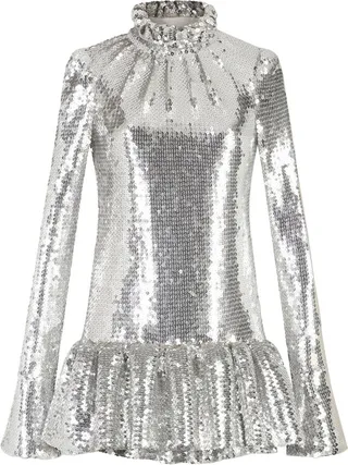 Sequined Ruffled Minidress
