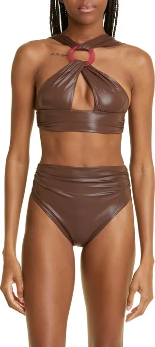 Halter Ring Two-Piece Swimsuit