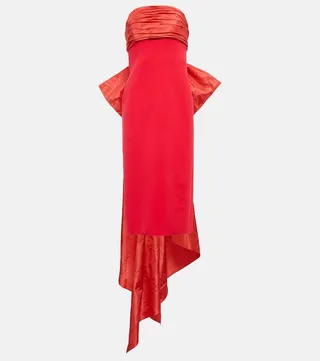 Satin-trimmed gown