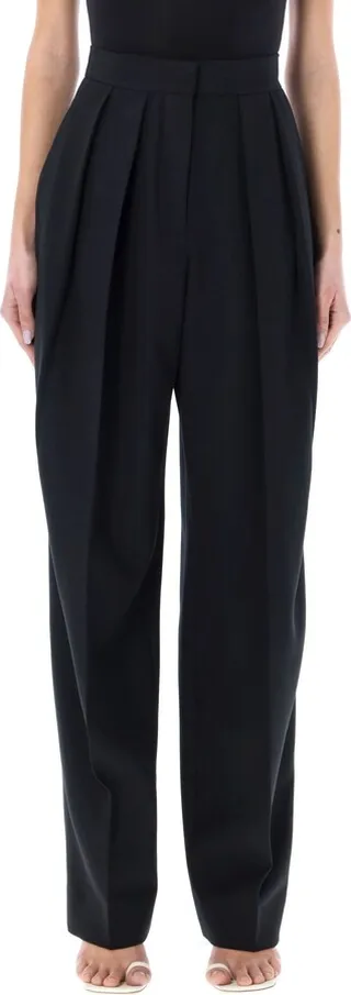 Pleat Front Straight Leg Trousers
