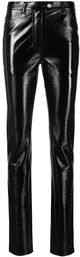 Faux-Leather Slim Trousers