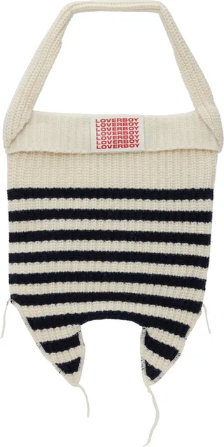 Charles Jeffrey Loverboy SSENSE Exclusive Navy & Off-White Mini Bag