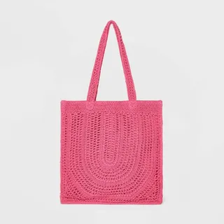 Crochet Tote Handbag - Universal Thread™ Pink