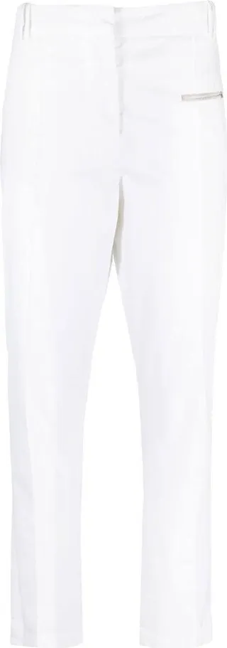 High-Waisted Straight-Leg Trousers