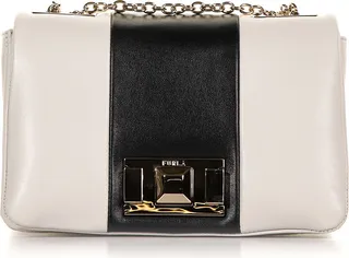 Lulu Shoulder Bag In Two-tone Leather