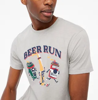 J.Crew Factory Men's Beer Run" Graphic Tee