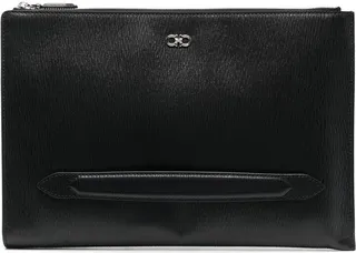 Logo-Plaque Detail Clutch Bag