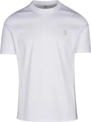 Brunello Cucinelli Logo Printed Short-Sleeved T-Shirt