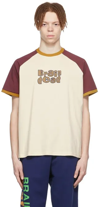 Brain Dead Beige Cotton T-Shirt