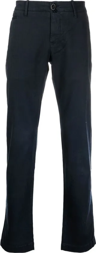 Straight-Leg Twill Trousers