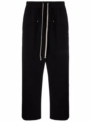 Drop-Crotch Cropped Trousers