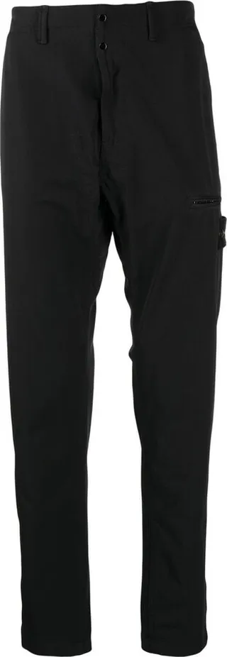Logo-Patch Straight-Leg Trousers