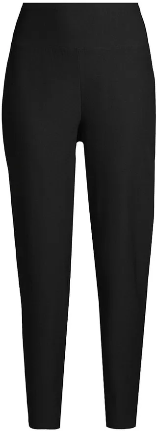 Stretch Crepe High-Waisted Pants
