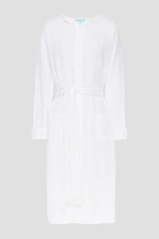 Patty belted broderie anglaise cotton dress