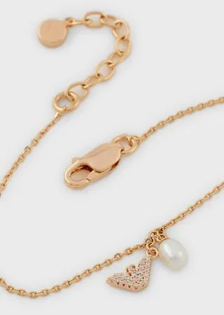 Rose Gold-Tone Sterling Silver Chain Bracelet