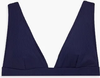 Ribbed triangle bikini top