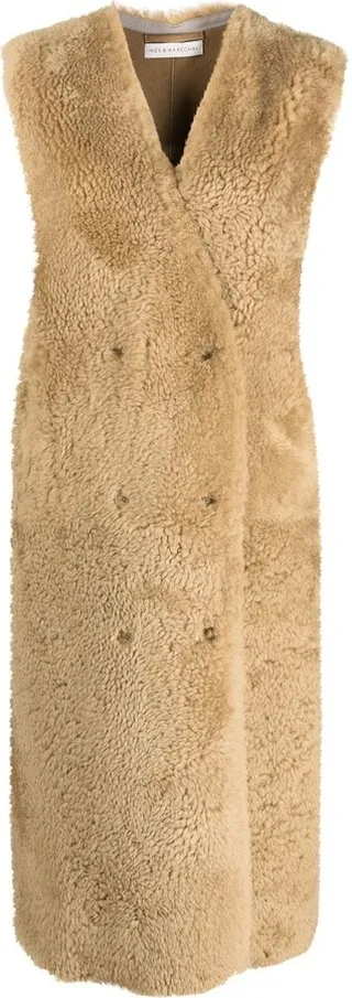 Sleeveless Shearling Coat
