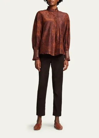 Lori Cropped Faux Suede Pants