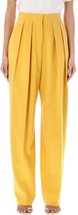 Pleat Front Straight Leg Trousers