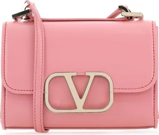 Valentino VLogo Type Foldover Top Shoulder Bag