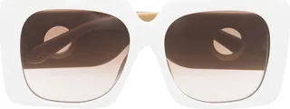 Amber D-frame sunglasses