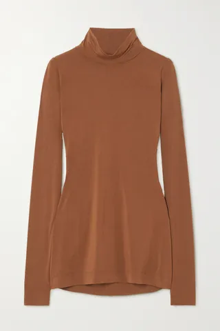 Commando - Stretch-modal Jersey Turtleneck Top - Brown