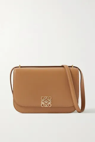 Loewe - Goya Small Leather Shoulder Bag - Neutrals