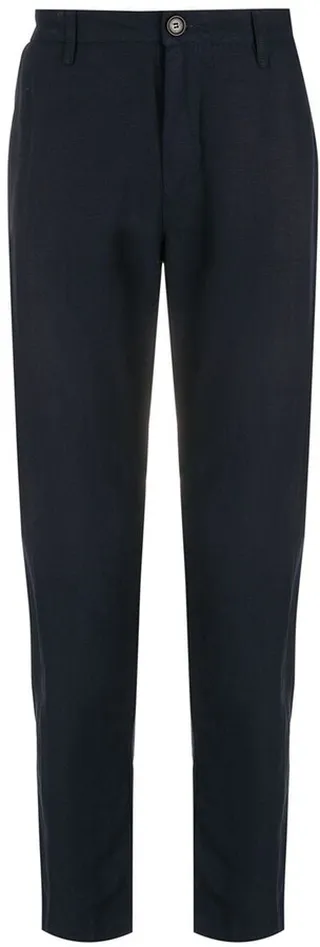Fluid linen tailored trousers