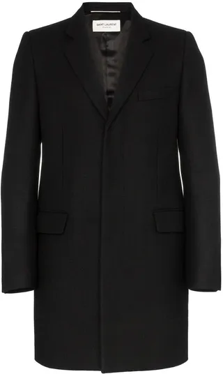Single-Breasted Wool Coat