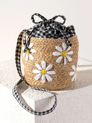 Shiraleah Daisy Mini Bucket Bag - Brown