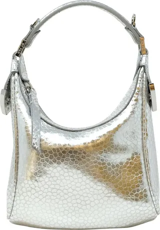Cosmo Silver Flagstone Leather Handbag