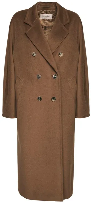 Madame double breasted wool long coat
