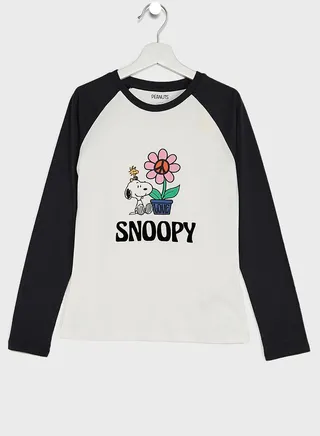 Kids Snoopy Crew Neck T-Shirt
