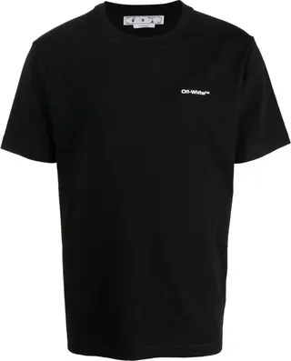 Wave Diag-stripe cotton T-shirt