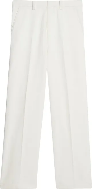 Straight-Leg Cotton Trousers