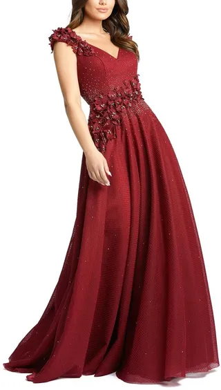 Embellished A-Line Gown