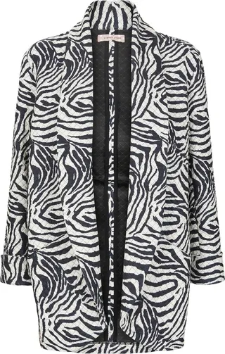 Traffic People - Zebra Print Boyfriend Jacket