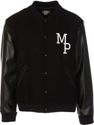 A.P.C. Miss Rayon Logo Patch Bomber Jacket