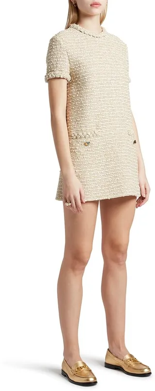 Tweed Shift Mini Dress