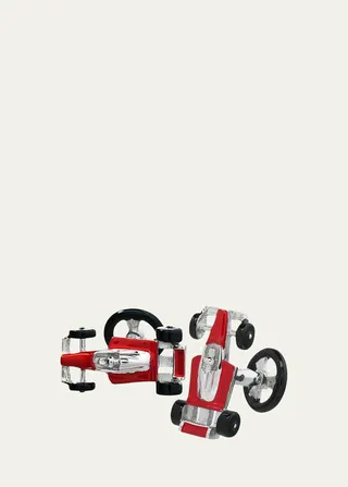 Red Race Car Cuff Links