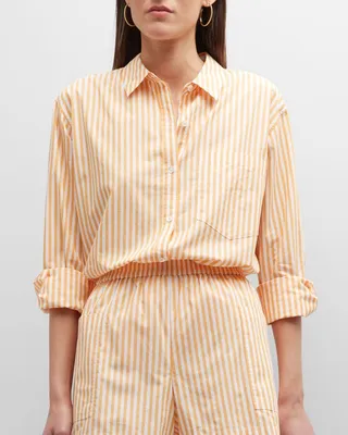 Arlo Pinstripe Button-Front Shirt