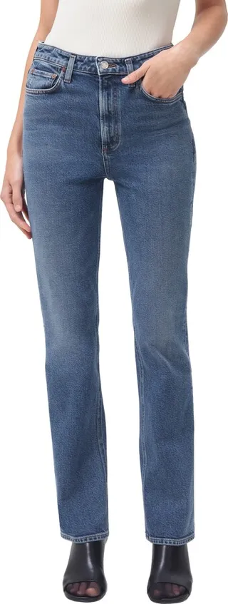 Valen High Waist Slim Fit Organic Cotton Bootcut Jeans