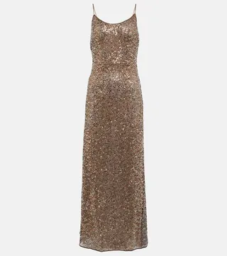 Sequined slip dress