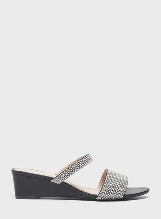 Cross Strap Wedge Sandal