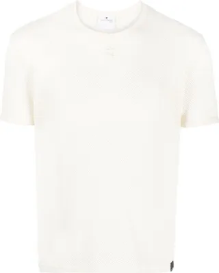 mesh crew-neck T-shirt