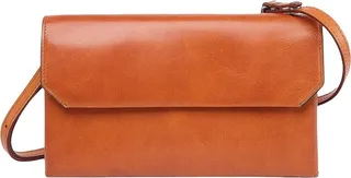 Old Trend Genuine Leather Garden Brick Crossbody Bag (Cognac) Handbags